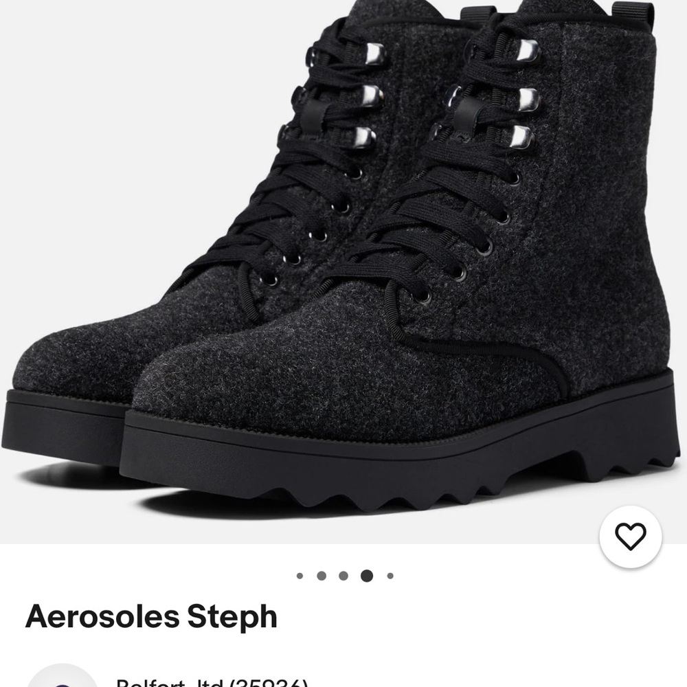 NWT AEROSOLES Steph Grey Charcoal Boots 8.5